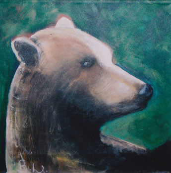 Bürger Bär, 2005, Acryl auf Leinwand, 40 x40 cm