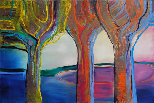 3 Bäume, 2014, l auf Leinwand, 80 x 120cm