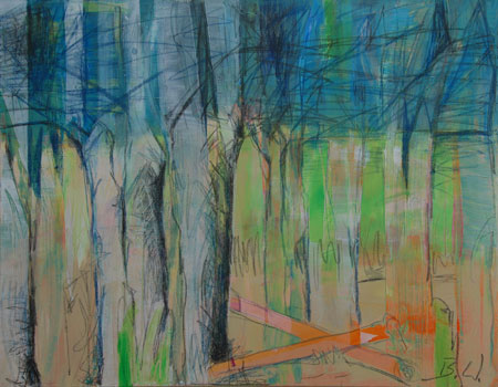 Bäume, 2014, Acryl auf Leinwand, 100 x 80cm