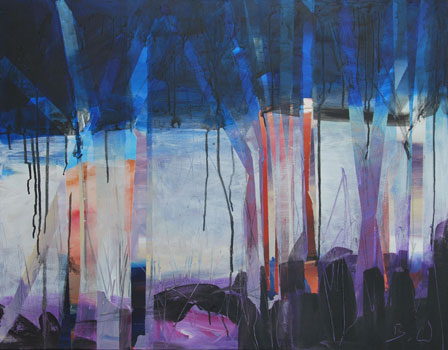 Landschaft, 2014, Acryl auf Leinwand, 100 x 80cm
