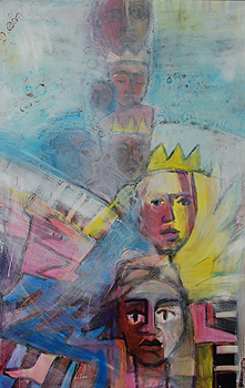 Schutzpatrone, 2015, Acryl auf Leinwand, 100 x 150cm