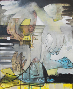 Engel, 2017, Acryl auf Leinwand, 100 x 120cm