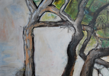 Bäume, 2018, Acryl auf Leinwand, 100 x 70cm