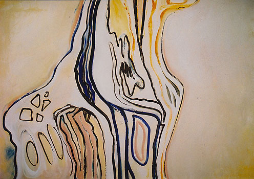 Gewachsen   verzweigt I, 2006, Acryl auf Leinwand, 80 x 120cm