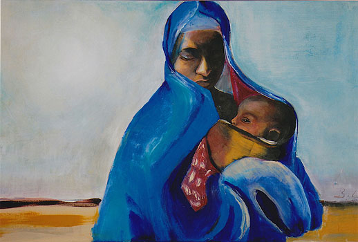Maria als Mutter, 2005, Acryl auf Leinwand, 60 x 90cm