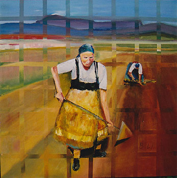 Krenbäuerin aus Dietzhof II, 2008, Acryl auf Leinwand, 80 x 80cm