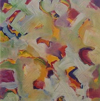 Herbsttreiben, 2008, Acryl auf Leinwand, 100 x 100cm