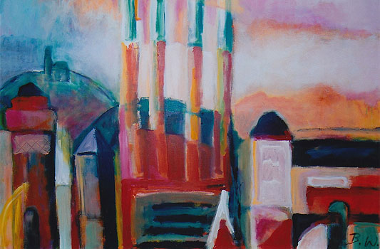 Bamberger Dom III, 2009, Acryl auf Leinwand, 80 x 120cm