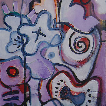 Floral, 2010, Acryl auf Leinwand, 80 x 50cm