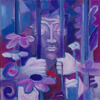 Gefangene Besuchen (aus dem Zyklus: 7 Werke der Barmherzigkeit), 2010