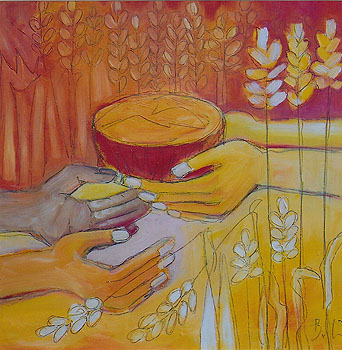 Hungrige speisen (aus dem Zyklus: 7 Werke der Barmherzigkeit), 2010