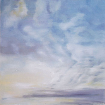 1m Himmel ber Franken (im Winter), 2010, Acryl auf Leinwand, 100 x 100cm