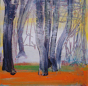 Im Hain...I, 2010, Acryl auf Leinwand, 30 x 30cm
