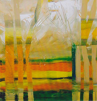 Landschaft mit Bäumen IV, 2010, Acryl auf Leinwand, 60 x 60cm
