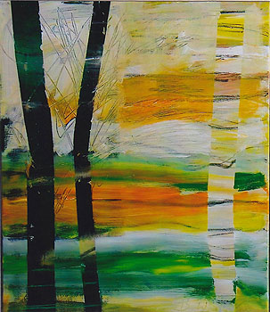 Landschaft mit Bäumen III, 2010, Acryl auf Leinwand, 60 x 50cm