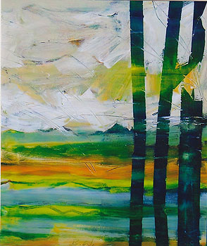 Landschaft mit Bäumen II, 2010, Acryl auf Leinwand, 60 x 50cm