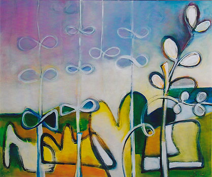Freche Formen  frische Farben II, 2011, Acryl auf Leinwand, 100 x 120cm