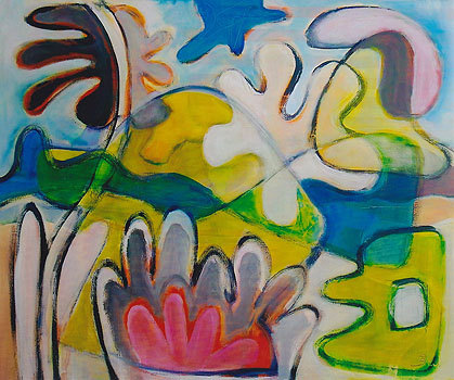 Freche Formen  frische Farben I, 2011, Acryl auf Leinwand, 100 x 120cm
